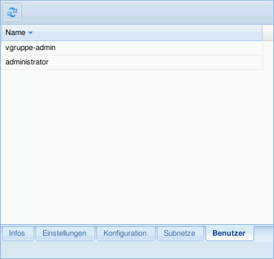 Gruppeninformationen -> Benutzer