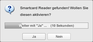 Setup Wizard – SmartCard Reader aktivieren